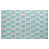 Mandala flower elephant - turquoise, grijs & wit stof (Yard (91,4 cm))