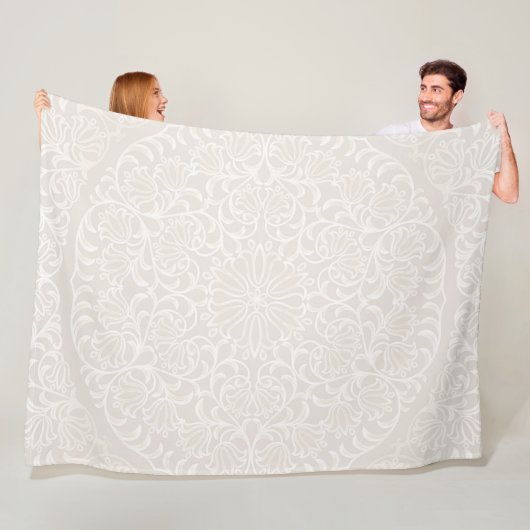 Mandala Flower Geometric Design Art Fleece Deken (In situ)