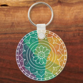 Mandala flower india regenboogboho chic design sleutelhanger (Voorkant)