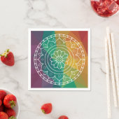 Mandala flower india regenboogboho kleurig design servet (Insitu)