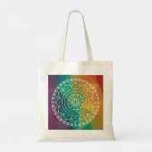 Mandala flower india regenboogboho kleurig design tote bag (Achterkant)