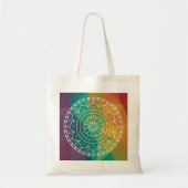 Mandala flower india regenboogboho kleurig design tote bag (Voorkant)