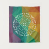 Mandala flower india regenboogboho kleurig design wandkleed (Voorkant)