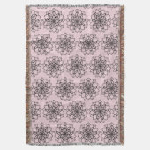 Mandala Flower Line Art Throw Blanket Deken (Voorkant Verticaal)