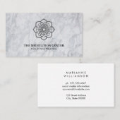 Mandala Flower Marble Yoga Visitekaartje (Voorkant / Achterkant)