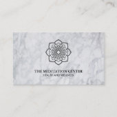 Mandala Flower Marble Yoga Visitekaartje (Voorkant)