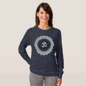 Mandala Flower of Life OM Women's Long Hoeve T-shirt (Voorkant volledig)