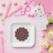 Mandala Flower Paper Borden Papieren Bordje (Feest)