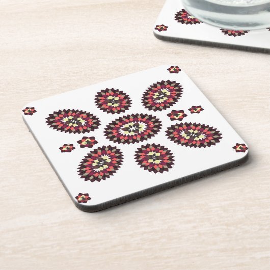 Mandala Flower Pattern Bier Onderzetter (Linkerzijde)