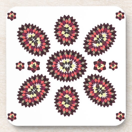 Mandala Flower Pattern Bier Onderzetter (Voorkant)