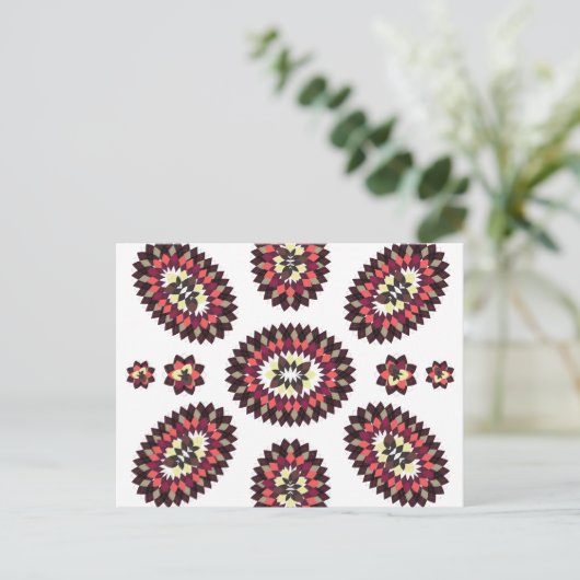 Mandala Flower Pattern Briefkaart (Staand voorkant)