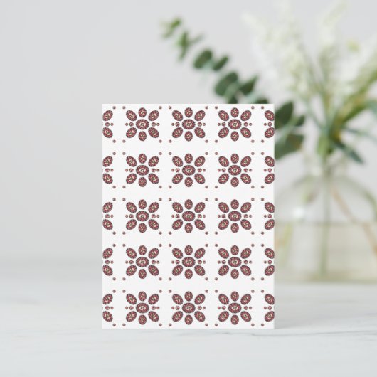 Mandala Flower Pattern Briefkaart (Staand voorkant)