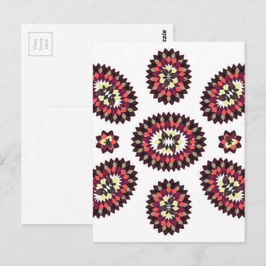 Mandala Flower Pattern Briefkaart (Voorkant / Achterkant)