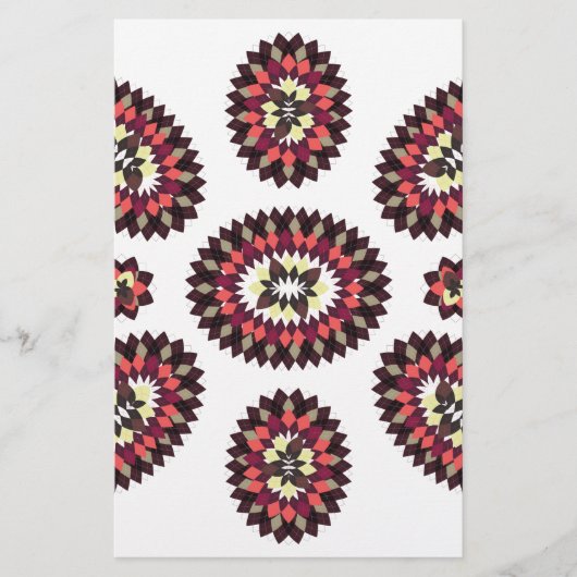 Mandala Flower Pattern Briefpapier (Voorkant)