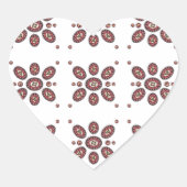 Mandala Flower Pattern Hart Sticker (Voorkant)