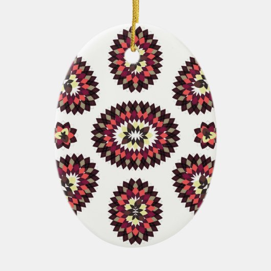 Mandala Flower Pattern Keramisch Ornament (Voorkant)