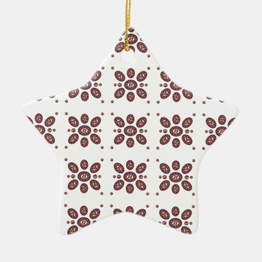 Mandala Flower Pattern Keramisch Ornament (Voorkant)