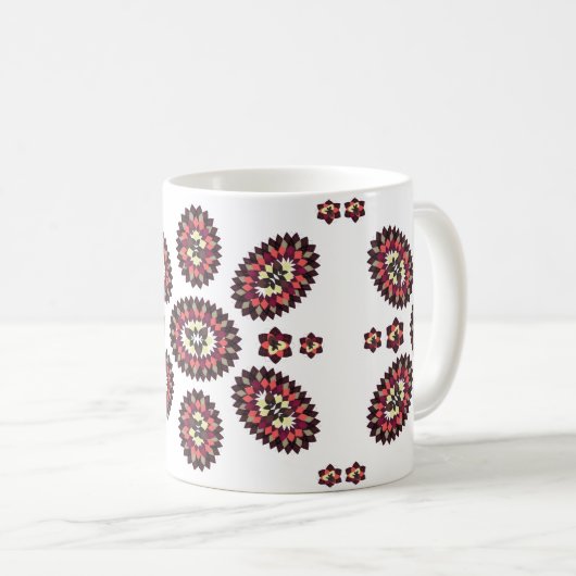 Mandala Flower Pattern Koffiemok (Voorkant rechts)