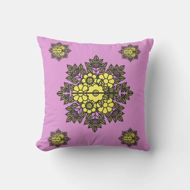 Mandala Flower Pattern Kussen (Voorkant)