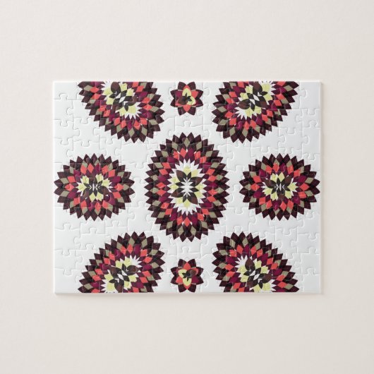 Mandala Flower Pattern Legpuzzel (Horizontaal)