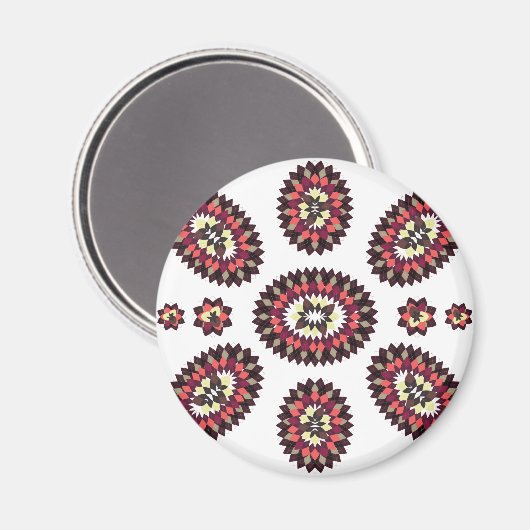 Mandala Flower Pattern Magneet (Voorkant / Achterkant)