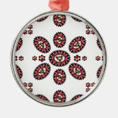 Mandala Flower Pattern Metalen Ornament (Voorkant)
