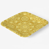 Mandala Flower Pattern - Mustard Gold en Yellow Papieren Bordje (Gebogen)