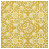 Mandala Flower Pattern - Mustard Gold en Yellow Stof (Swatch)