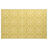 Mandala Flower Pattern - Mustard Gold en Yellow Stof (Fat Quarter)