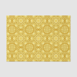 Mandala Flower Pattern - Mustard Gold en Yellow Tissuepapier