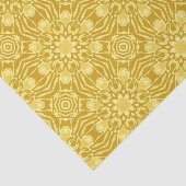 Mandala Flower Pattern - Mustard Gold en Yellow Tissuepapier (Detail)