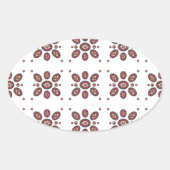 Mandala Flower Pattern Ovale Sticker (Voorkant)
