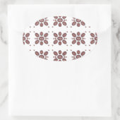 Mandala Flower Pattern Ovale Sticker (Tas)