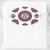 Mandala Flower Pattern Ovale Sticker (Tas)