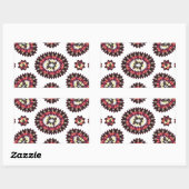 Mandala Flower Pattern Rechthoekige Sticker (Vel)