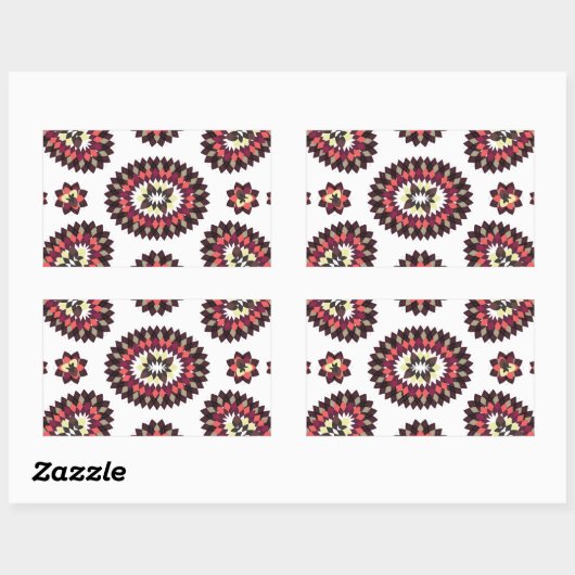 Mandala Flower Pattern Rechthoekige Sticker (Vel)