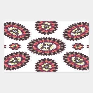Mandala Flower Pattern Rechthoekige Sticker