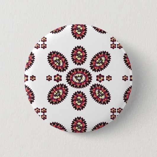 Mandala Flower Pattern Ronde Button 5,7 Cm (Voorkant)