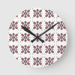 Mandala Flower Pattern Ronde Klok
