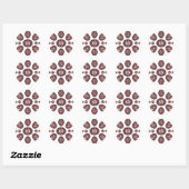 Mandala Flower Pattern Ronde Sticker (Vel)