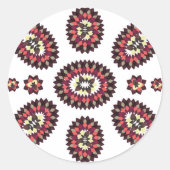 Mandala Flower Pattern Ronde Sticker (Voorkant)