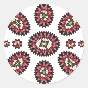 Mandala Flower Pattern Ronde Sticker