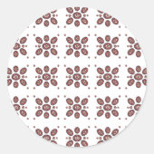 Mandala Flower Pattern Ronde Sticker (Voorkant)