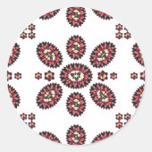 Mandala Flower Pattern Ronde Sticker (Voorkant)