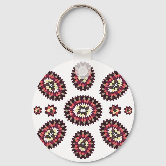 Mandala Flower Pattern Sleutelhanger (Voorkant)