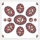 Mandala Flower Pattern Vierkante Sticker (Voorkant)