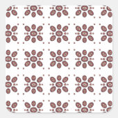 Mandala Flower Pattern Vierkante Sticker (Voorkant)