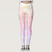 Mandala Flower - White en Rainbow Leggings (Voorkant)
