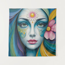 Mandala Flower Women Wandkleed