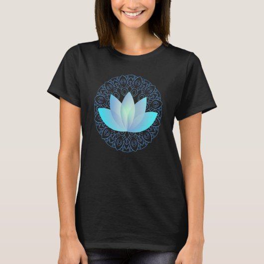 Mandala Flower Yoga Spiritual Geometry Graphic T-shirt (Voorkant)